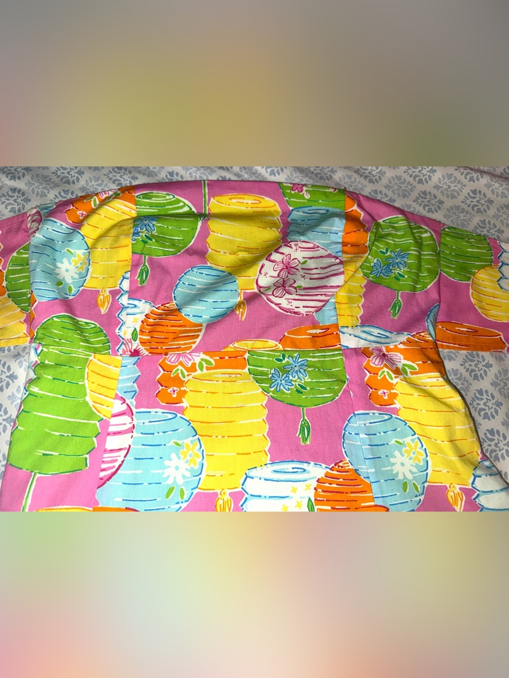 Vintage Lilly Pulitzer strapless dress size 4 Chinese Lantern Pattern - Picture 7 of 14